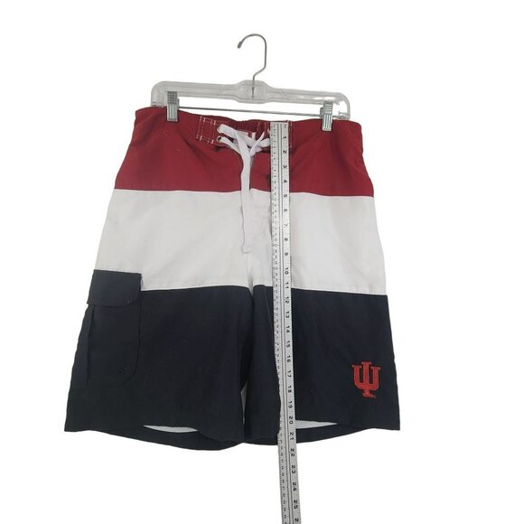 Pro Edge Men's Swimsuit Board Shorts Striped Red, White and Blue Size M - Picture 4 of 9